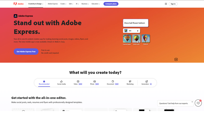 Adobe Express (adobe.com/in/express)