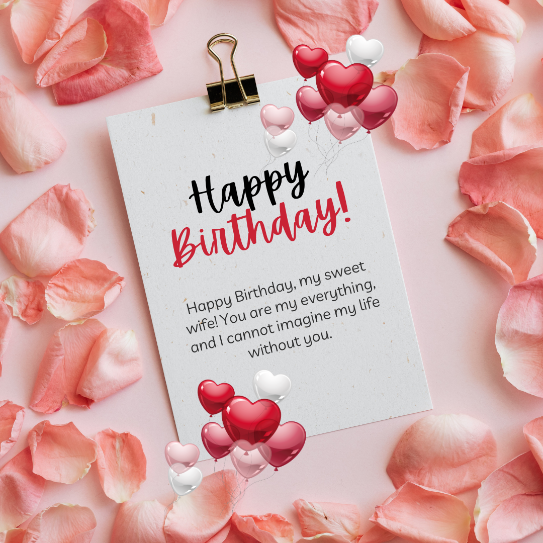 Romantic Birthday Wishes for Wife Image