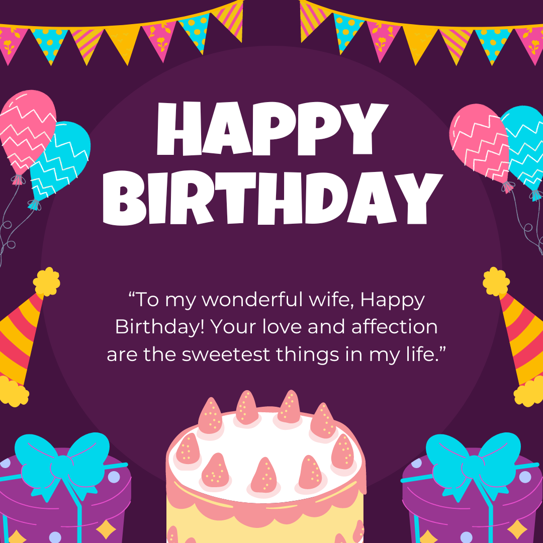 Sweet Birthday Wishes for Wife Image